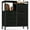 Black, variant on 5 Drawer Mobile File Cabinet with Open Storage Shelf, Rolling Printer Stand and Fabric Lateral Filing Cabinet for Home Office, Fits A4 or Letter Size Files, White