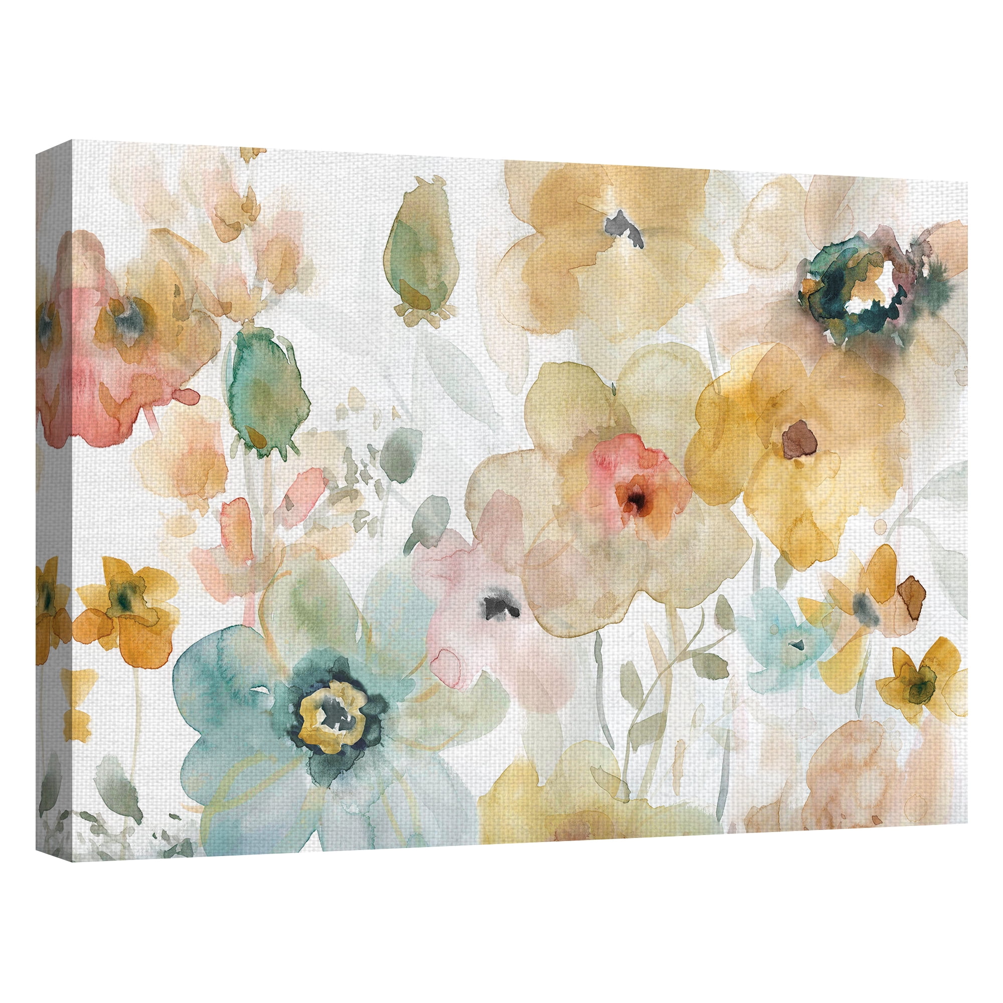 Masterpiece Art Gallery Soft Spring Colorful Flowers I by Carol Robinson Canvas Art Print 18" x 24"