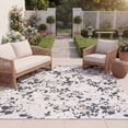 thumbnail image 5 of SAFAVIEH Cabana Rayen Ivory/Charcoal 2'2"X9' Runner Indoor/Outdoor Area Rug Ivory/Charcoal, 6'7" x 6'7" Square, 5 of 13