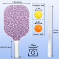 thumbnail image 3 of Pickleball Paddles Set Of 1, Fiberglass Surface, Animal, Leopard Print, 1 Paddle, 2 Balls & Bag, 3 of 5
