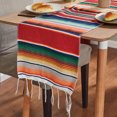 thumbnail image 1 of Camino de mesa con sarape para decoración de fiestas con temática mexicana para el Cinco de Mayo, 1 of 5