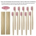 thumbnail image 1 of Biodegradable Reusable Bamboo Toothbrushes  Bamboo Toothbrush made from Natural wooden and Eco-Friendly BPA Free Bristles  10 pack, 1 of 13