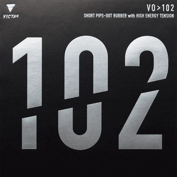 Victas VO > 102 Table Tennis & Ping Pong Rubber - 2.0 Black