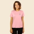 thumbnail image 3 of Dalix Heartly Ghost Embroidered Soft Cotton Short Sleeve T Shirt Womens in Pink S Small, 3 of 5