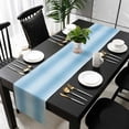 thumbnail image 3 of Blue Ombre Table Runner 72 Inches Long, Modern Abstract Art Farmhouse Gradient Kitchen Coffee Dining Table Decoration for Home Party Birthday Wedding Home Decor 18x72 Inches, 3 of 8