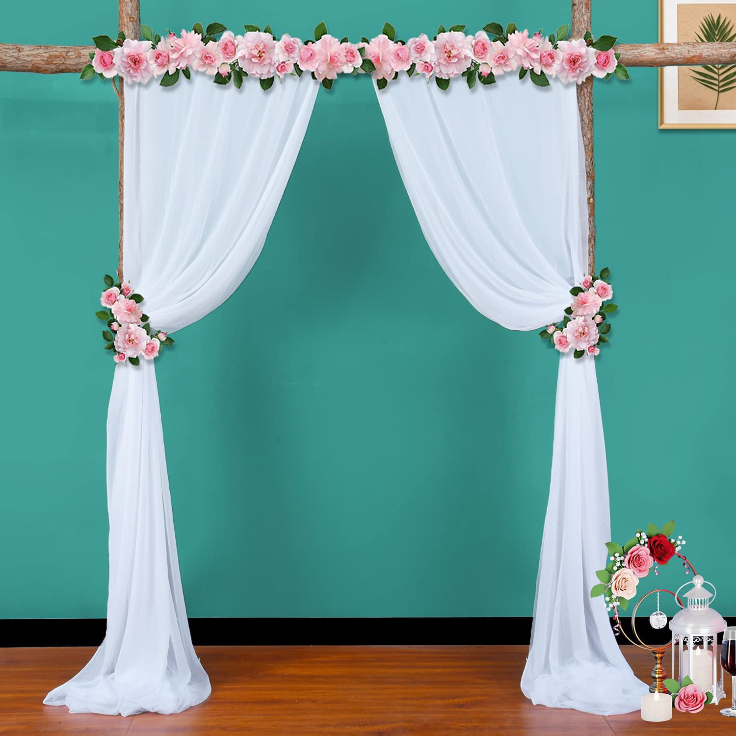 Wedding Arch Draping Fabric, 2ftx18ft Easy Hanging Wedding Arch