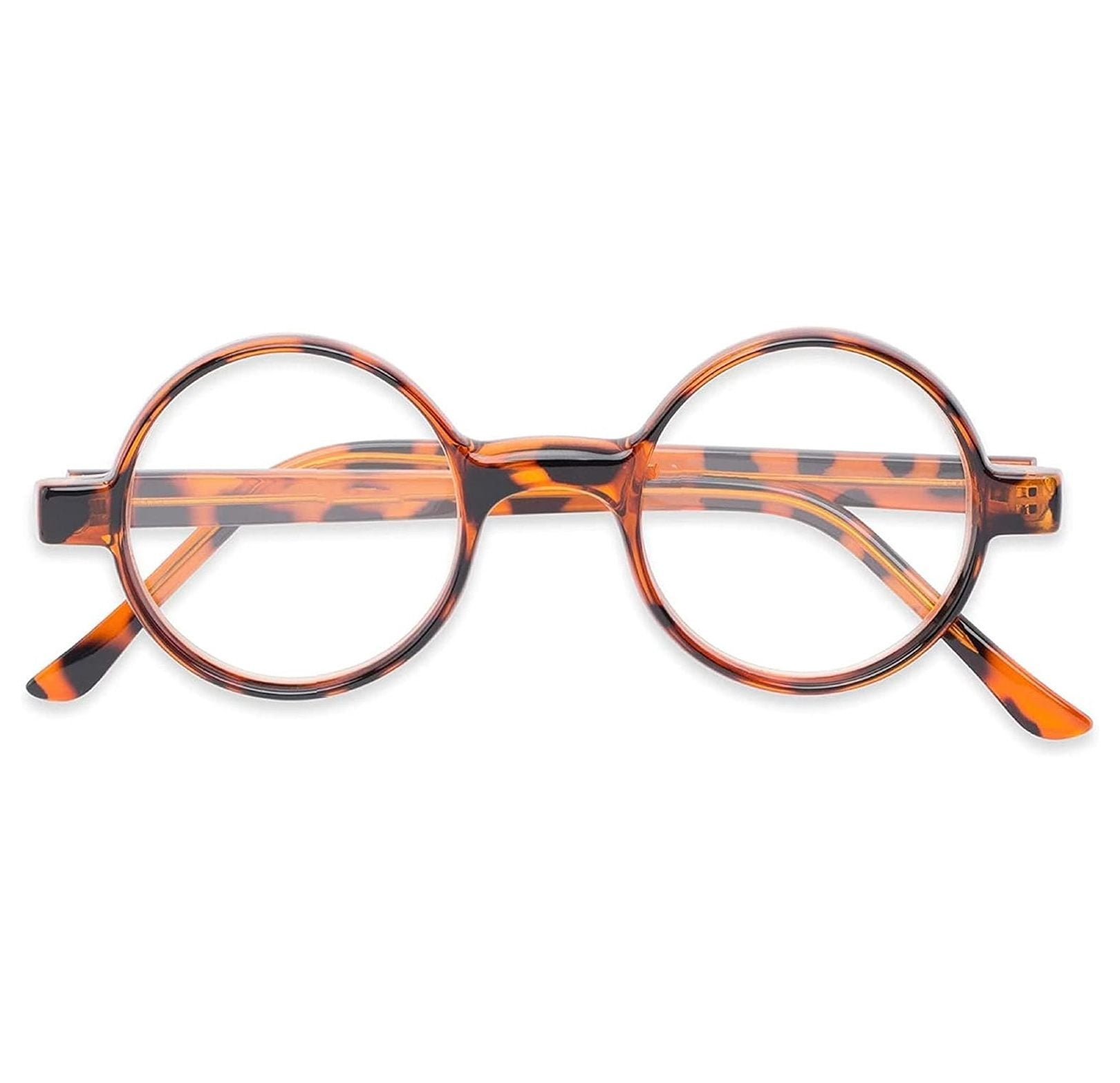 The Wizard, Nerd Style Round Reading Glasses, Totally Round Readers, Black and Brown Tortoise 2.75 2 Brown Tortoise