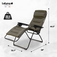 thumbnail image 3 of Lafuma LFM3123-7057 Futura Air Comfort XL Series Outdoor Relaxation Chair, Taupe, 3 of 6