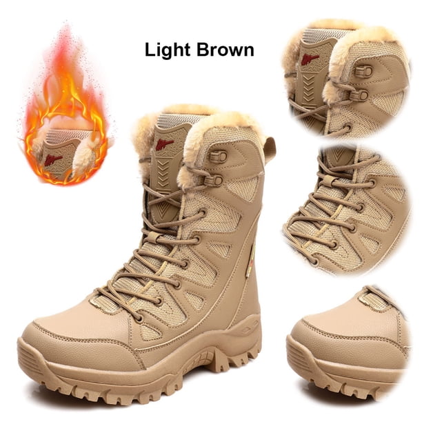 Zapatos Montañismo Senderismo Botas Nieve para Mujeres Pantorrilla Invierno Al Aire Libre