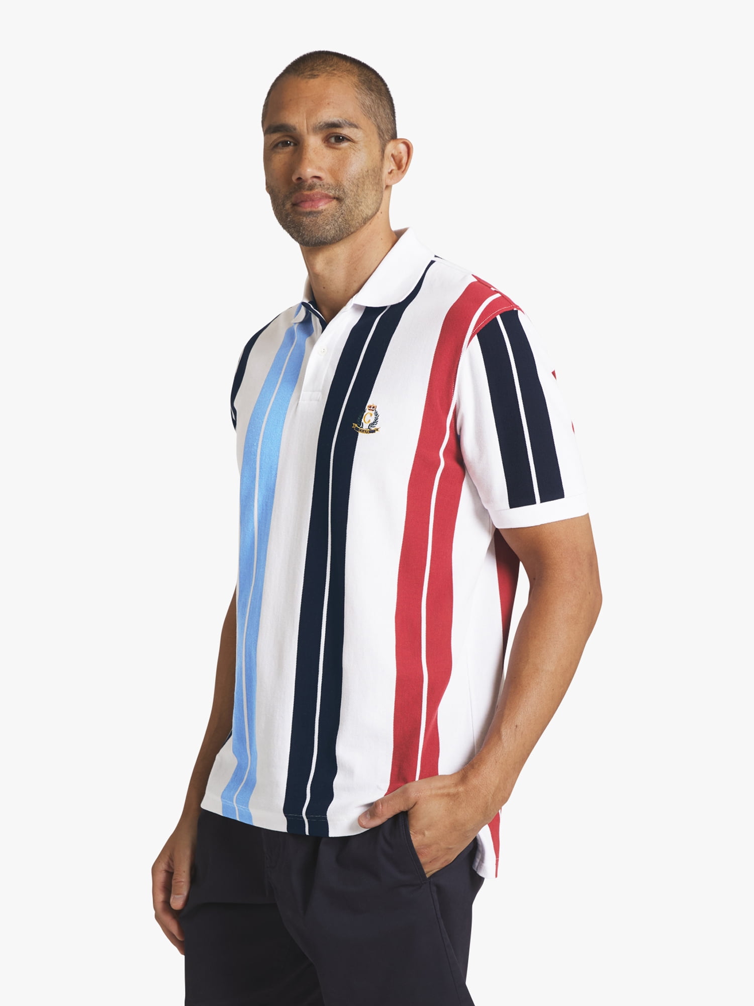 Chaps Men's Striped Pique Polo, Sizes S - 2XL