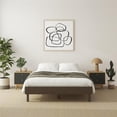 thumbnail image 2 of GDF Studio Queen Platform Bed with Low Profile Design, Solid Wood Frame, Walnut, 2 of 8