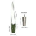 thumbnail image 3 of Qarigey Bolsa de almacenamiento para botellas de agua con correa, funda protectora cruzada, soporte colgante de Color puro, para mujer y Bolsas de mensajero y de hombro Negro, 3 of 6