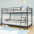 thumbnail image 5 of Zimtown Twin-over-Twin Low Profile Junior Bunk Bed, Black, 5 of 9