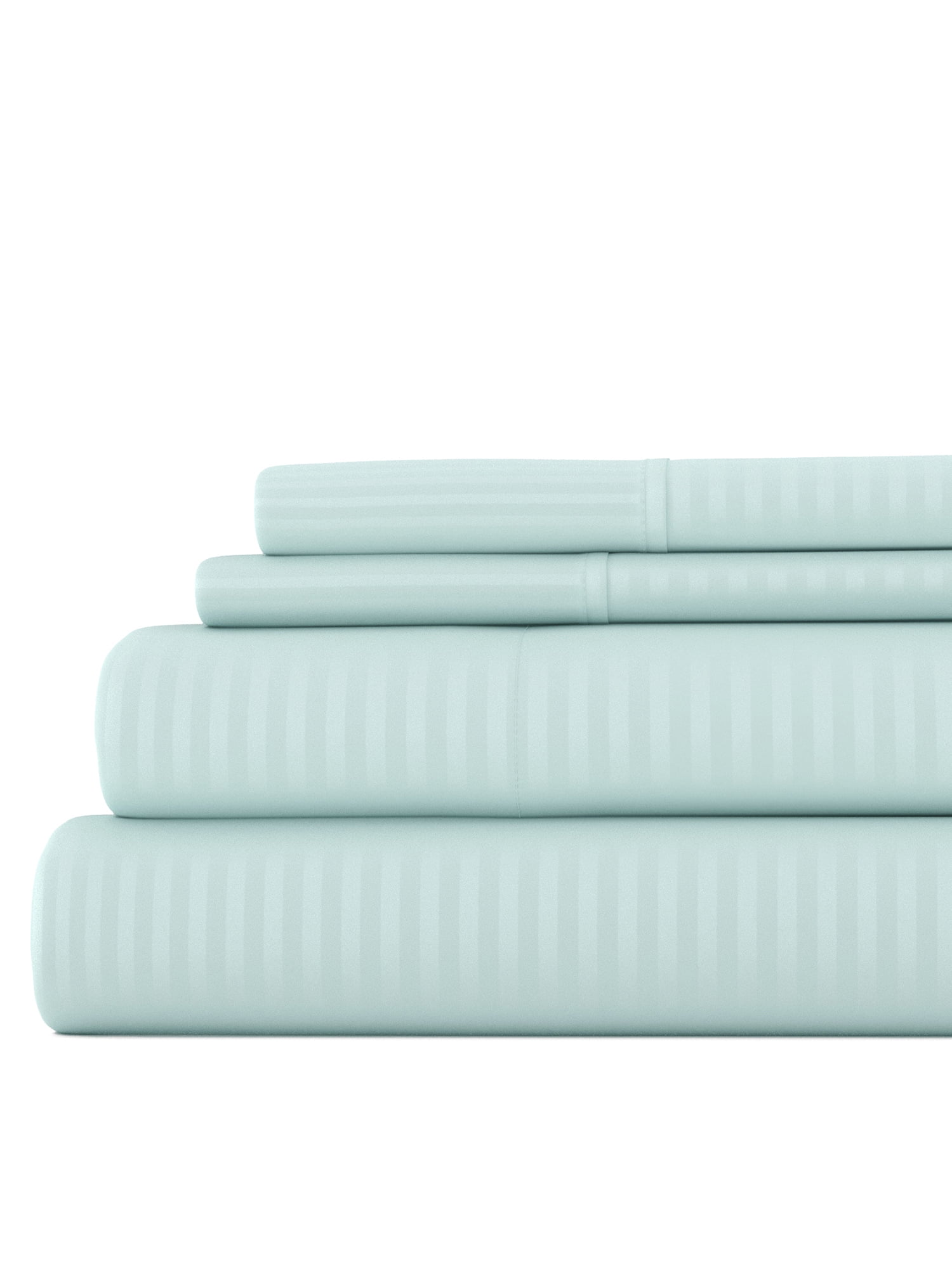 Comfort Canopy 4 Piece Hotel Style Embossed Adult Bed Sheets Aqua