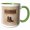Green/White, variant on 3drose, Boots on the Ground, Soldier Boots, Boot Print Design, 11oz Two-tone Red Mug