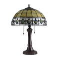 thumbnail image 2 of CHLOE Lighting DOUGAL Tiffany-style 2 Light Geometric Table Lamp 16" Shade, 2 of 6