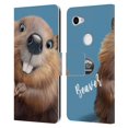 thumbnail image 1 of Head Case Designs Officially Licensed Animal Club International Faces Beaver Leather Book Wallet Case Cover Compatible with Google Pixel 3a, 1 of 6