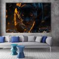 thumbnail image 2 of Mudket Panther in Golden Light Canvas Wall Art, Framed Wild Animal Wall Decor for Men's Office Living Room, Cool Leopard Wall Art Ready to Hang - 12"L x 8"W, 2 of 10