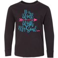 thumbnail image 3 of Inktastic It Is Well with my Soul Pink Arrow Long Sleeve Youth T-Shirt, 3 of 5