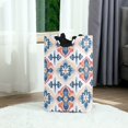 thumbnail image 6 of Yayeee Freestanding Laundry Hamper with Handle Collapsible Large Storage Basket for Clothes, Navy Blossom Mosaic, 6 of 7
