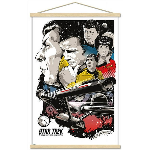 Star Trek: Universe - Joshua Budich Illustration Wall Poster with Magnetic Frame, 22.375" x 34"
