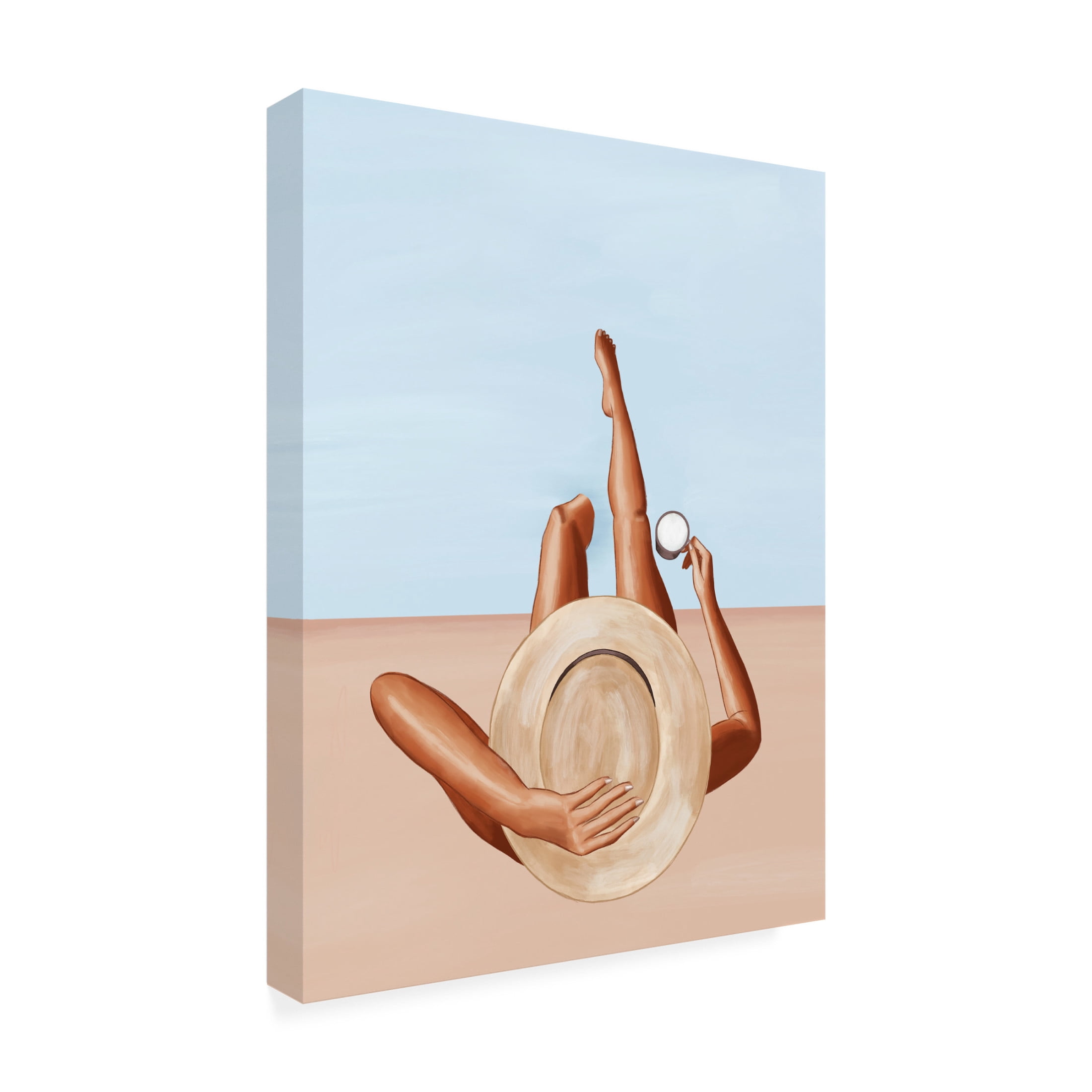 Trademark Fine Art Ivy Green Illustrations Poolside Girl Canvas Wall Art