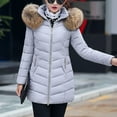thumbnail image 2 of Women's Solid Color Quilted Puffer Jacket Winter Coats For Women Fashion Mid Length Padded Bubble Coat, 2 of 5