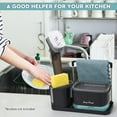 thumbnail image 4 of Bestseek Kitchen Soap Dispenser Set with Tray and Sponge Holder, Sink Caddy Organizer with Dishcloth and Dish Brush Holder, for Countertop Storage Organize - Practical Kitchen Gadgets, 4 of 7