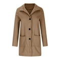 UYISJ Wool Blend Trench Coat for Women Single Breasted Business Casual