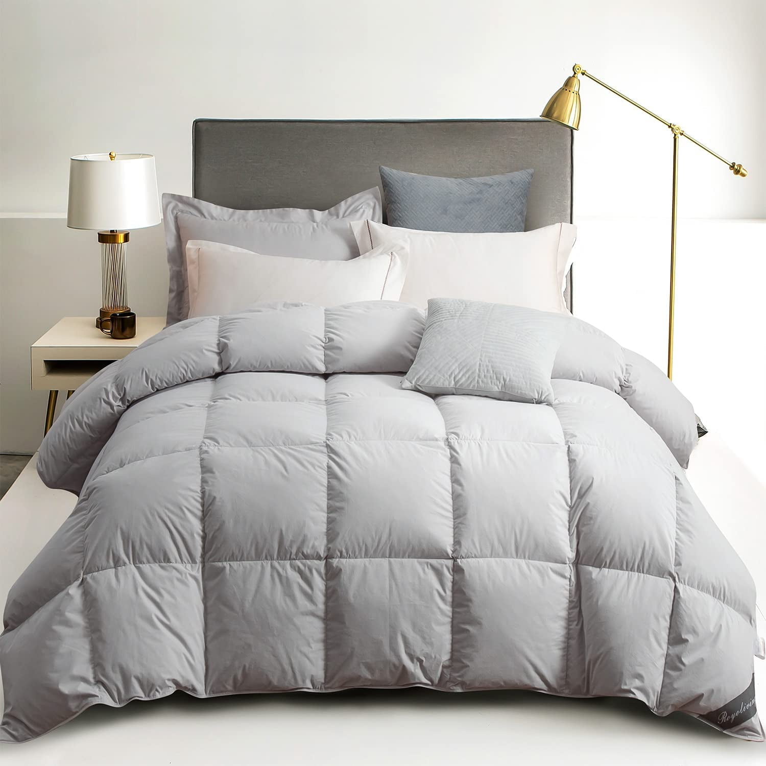 BOTUI UltraWarm Twin Size Feather Down Comforter 100 Organic Cotton
