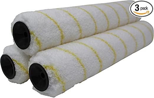 Pro Grade - Paint Roller Covers - 14 x 1/2 inch Microfiber Nap – 3 Pck – Int. & Ext. House Painting Supplies