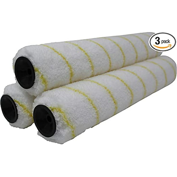 Pro Grade Paint Roller Covers 14 Inch x 1/2 Inch Microfiber Nap 3 Pack Interior and