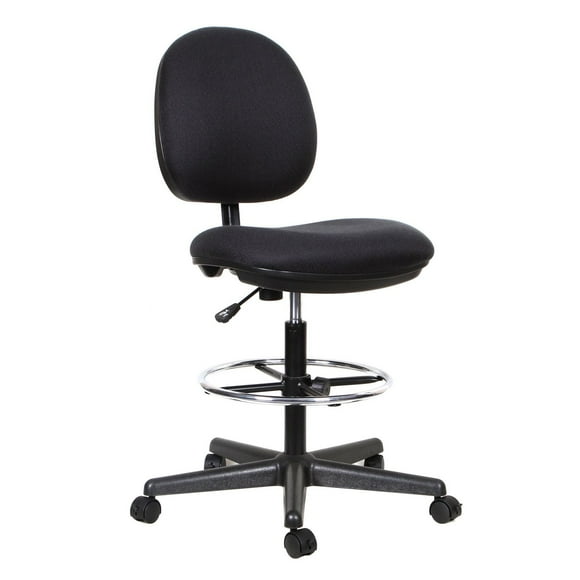 TygerClaw - Tabouret de bureau en tissu avec dossier moyen