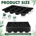 thumbnail image 2 of 15 Pack Round Nursery Pots Trays for 4 Inch Reusable Deep Seedling Starting Germination Carriers with Drainage, 2 of 6