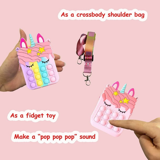 Monedero Fidget Toy Pop para niñas, juguete sensorial a partir de 4 años