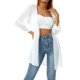 thumbnail image 2 of Sunloudy - Chaqueta de chifón transparente para mujer, estilo informal, ligera, para playa, blusa, chal Sunloudy  S/ M / L / XL / XXL, 2 of 9