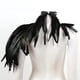 thumbnail image 4 of Capa de plumas, chal, chal de plumas, poncho, cómodo encogimiento de hombros, chal de plumas, envoltura de hombro para puesta en escena, Carnaval, Yinane capa de chal de mujer, 4 of 8
