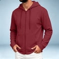thumbnail image 7 of Zip Up Hoodie Men Long Sleeve Lightweight Solid Color Plain Hooded Sweatshirts Casual Fall Spring Track Jackets, 7 of 7