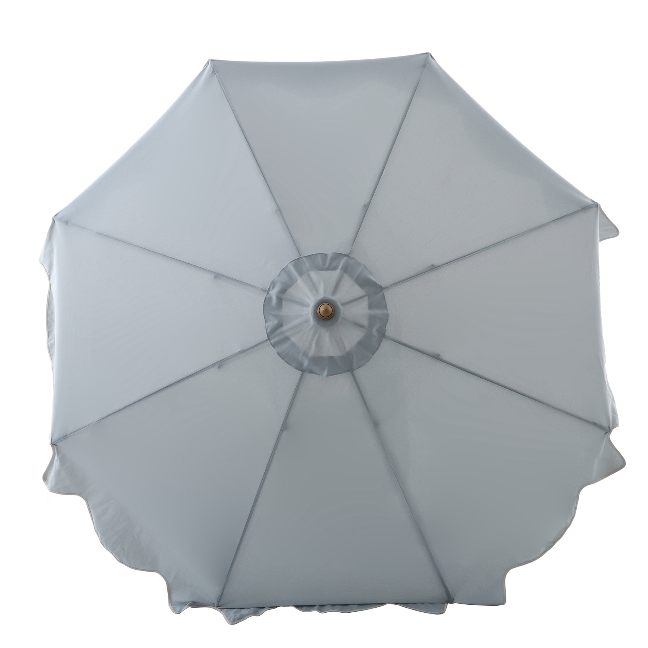 My Texas House 9ft Round Market Patio Umbrella, Blue