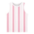 thumbnail image 5 of BRGZLK Toddler Kids Tank Top Boys Girls Summer Fashion Cute Stripe Print Round Neck Vest Soft Comfort Sleeveless inner Camisole Pink 8-9 Years, 5 of 6