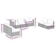 thumbnail image 4 of vidaXL 7 Piece Garden Lounge Set with Cushions Poly Rattan Black, 4 of 4