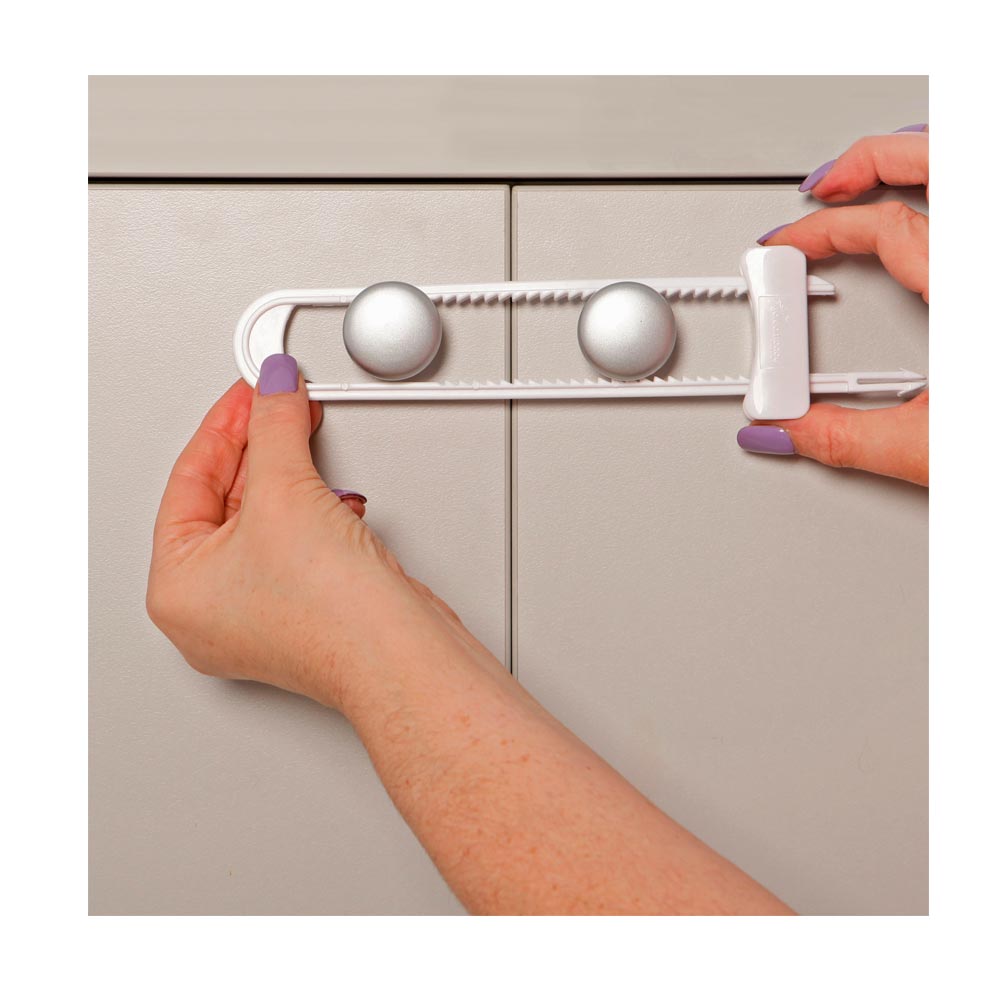 Dreambaby Baby Safety Lock for Sliding Cabinet, Cupboard, Door, White, 2pack - image 3 of 5