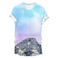 thumbnail image 4 of MEICHEN Women's Round Neck Short Sleeved T Shirt Loose Fashionable Casual Printed Top Summer Trendy Clothing for Women, 4 of 4