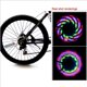 thumbnail image 1 of Luz de radios de bicicleta, luces LED Pantalla de patrones brillantes Cambio completo de rueda de bicicleta Impermeable (1 neumático) Luces de conducción nocturnas brillantes para bicicleta, 1 of 5
