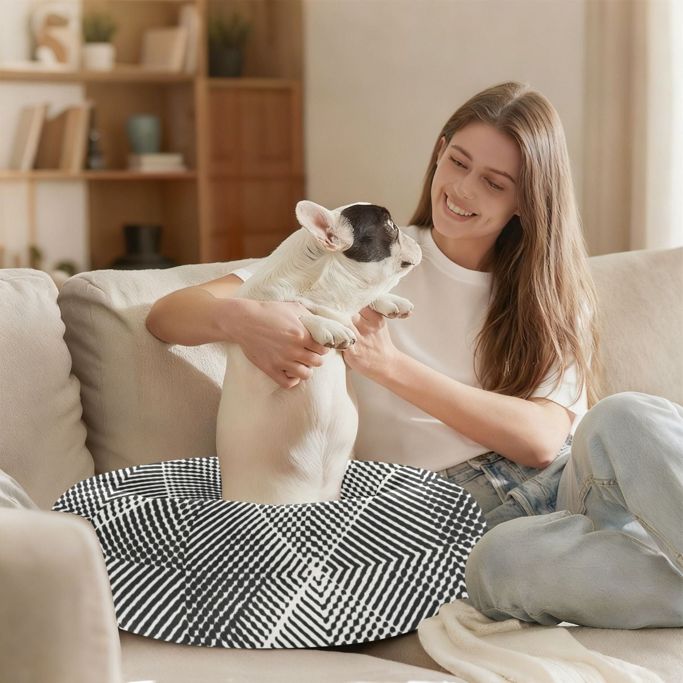Pet Bed Pet Mat Cozy Removable & Washable Comfort For Cats And Dogs Small Diagonal Lines