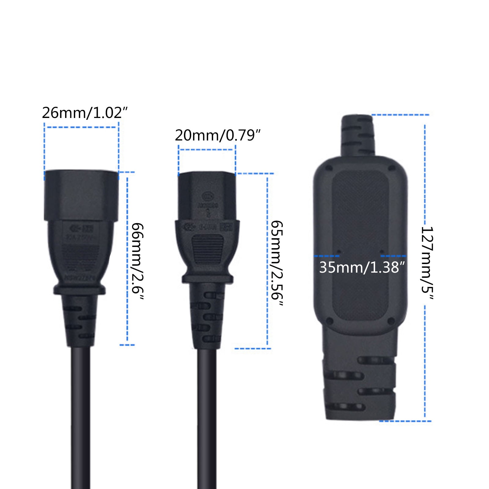 Power Cable C14 to 6xC13 Extension Cord Heavy Gauges Power Extension Cable Power Cord 10A250V Power Supplies