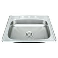 thumbnail image 4 of Wells Sinkware SST2522-5-ADA-1 25 in. 20 Gauge Drop-in 3-Hole Single Bowl ADA Compliant Stainless Steel Kitchen Sink with Strainer, 4 of 5