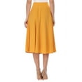 thumbnail image 3 of Women's Classic Pleated Midi Skirt Aline Flare for Everyday Elegance, 3 of 5