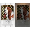 thumbnail image 2 of Caroline's Treasures SC9182CNL Basset Hound Candy Corn Halloween Portrait Ceramic Night Light, 6x4x3", multicolor, 2 of 2