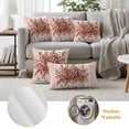 thumbnail image 6 of Eucalyptus Brown Outdoor Waterproof Pillow Covers, Stripes Bottle Flower Cactus Plant Decorative Square Throw Pillowcase Sofa Cushion Sham for Patio/Couch/Chair, 24"x24" 2 Pack, 6 of 8